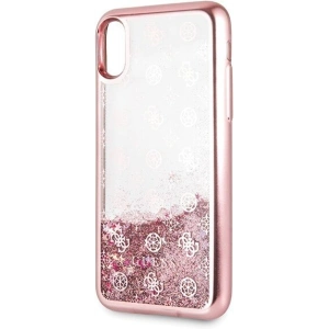 Etui Guess GUHCPXPEOLGPI Apple iPhone X/XS różowy/pink hard case 4G Peony Liquid Glitter