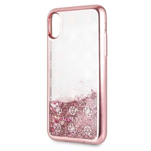 Etui Guess GUHCPXPEOLGPI Apple iPhone X/XS różowy/pink hard case 4G Peony Liquid Glitter