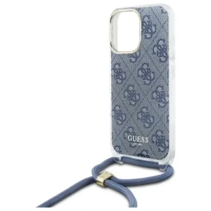 Etui Guess GUHCP16XHC4SEB Apple iPhone 16 Pro Max hardcase Crossbody Cord 4G Print niebieski/blue