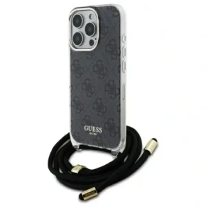 Etui Guess GUHCP16XHC4SEK Apple iPhone 16 Pro Max hardcase Crossbody Cord 4G Print czarny/black