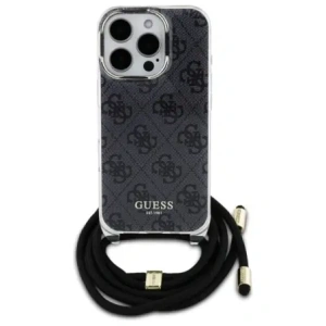 Etui Guess GUHCP16XHC4SEK Apple iPhone 16 Pro Max hardcase Crossbody Cord 4G Print czarny/black