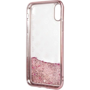 Etui Guess GUHCPXPEOLGPI Apple iPhone X/XS różowy/pink hard case 4G Peony Liquid Glitter