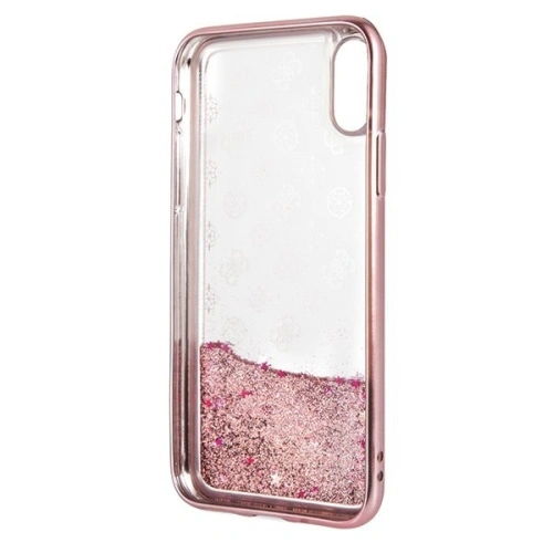 Etui Guess GUHCPXPEOLGPI Apple iPhone X/XS różowy/pink hard case 4G Peony Liquid Glitter