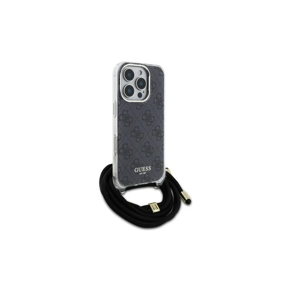 Hurtownia GSM - Guess GUHCP16XHC4SEK Apple iPhone 16 Pro Max husă dură Crossbody Cord 4G Print negru - GUE4108 - {ean13} - Hurt