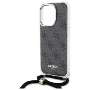 Etui Guess GUHCP16XHC4SEK Apple iPhone 16 Pro Max hardcase Crossbody Cord 4G Print czarny/black