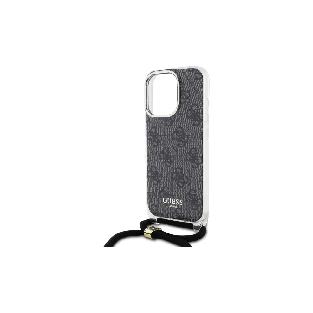 Hurtownia GSM - Guess GUHCP16XHC4SEK Apple iPhone 16 Pro Max husă dură Crossbody Cord 4G Print negru - GUE4108 - {ean13} - Hurt