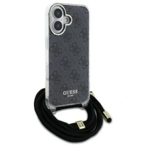 Etui Guess GUHCP16XHC4SEK Apple iPhone 16 Pro Max hardcase Crossbody Cord 4G Print czarny/black