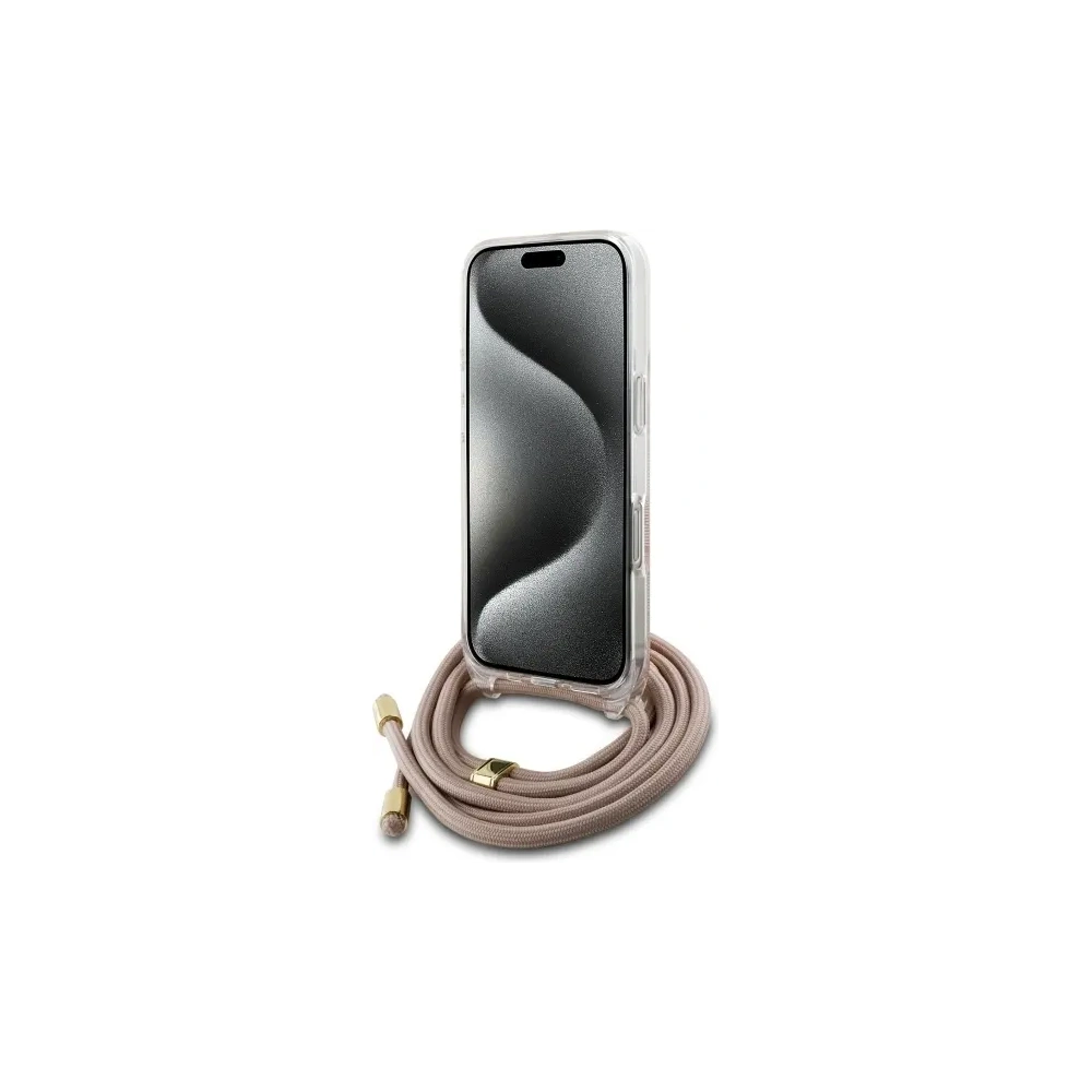 Hurtownia GSM - Guess GUHCP16XHC4SEP Apple iPhone 16 Pro Max husă dură Crossbody Cord 4G Imprimare roz - GUE4109 - {ean13} - Hurt