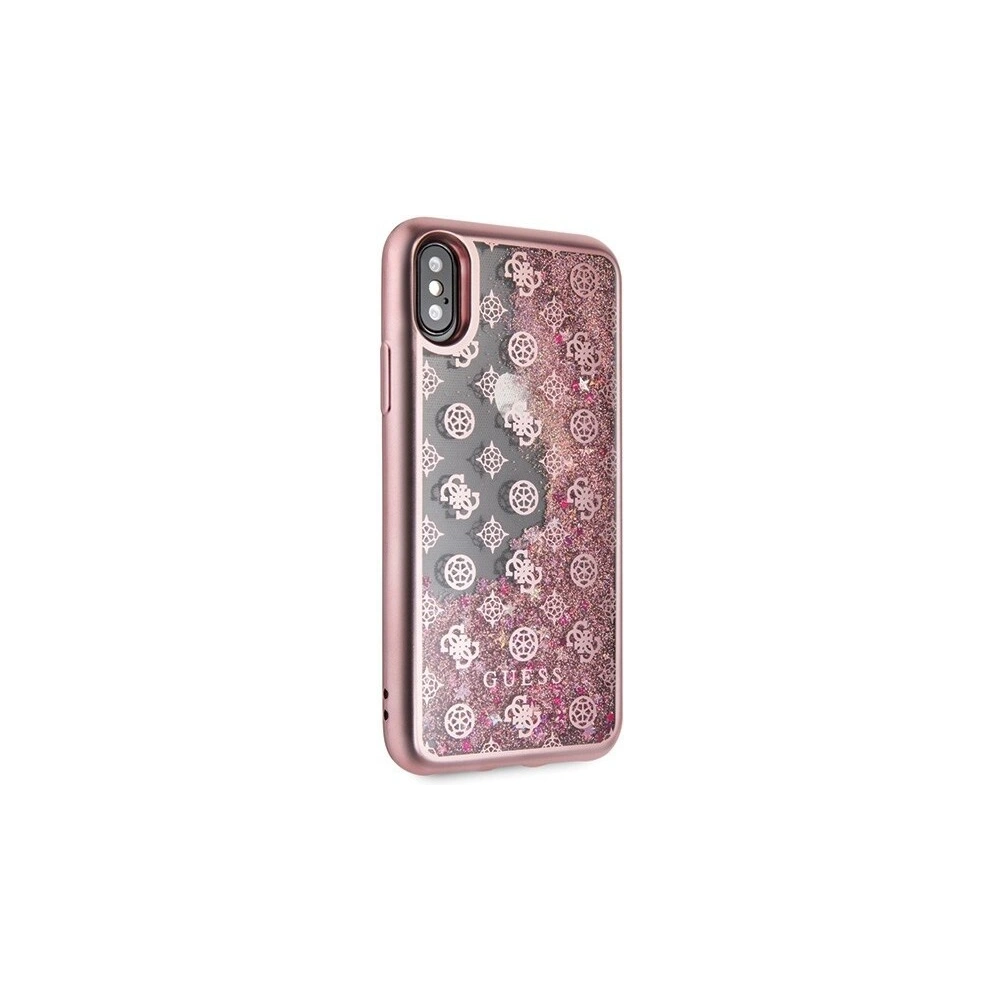 Hurtownia GSM - Etui Guess GUHCPXPEOLGPI Apple iPhone X/XS różowy/pink hard case 4G Peony Liquid Glitter - GUE335PNK - {ean13} - Hurt