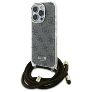Etui Guess GUHCP16XHC4SEW Apple iPhone 16 Pro Max hardcase Crossbody Cord 4G Print brązowy/brown