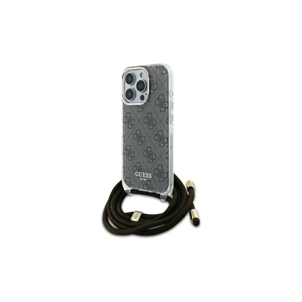 Hurtownia GSM - Etui Guess GUHCP16XHC4SEW Apple iPhone 16 Pro Max hardcase Crossbody Cord 4G Print hnědý/brown - GUE4110 - {ean13} - Hurt