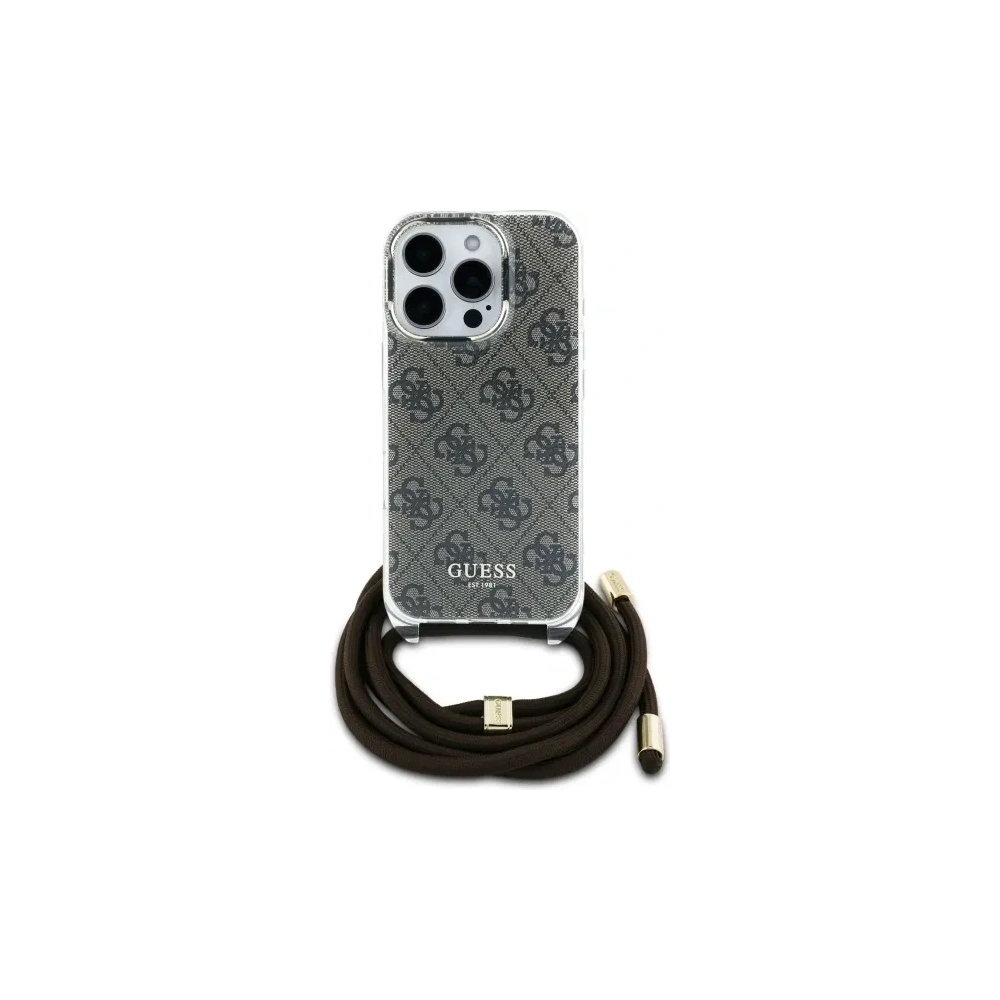 Hurtownia GSM - Etui Guess GUHCP16XHC4SEW Apple iPhone 16 Pro Max hardcase Crossbody Cord 4G Print brązowy/brown - GUE4110 - {ean13} - Hurt
