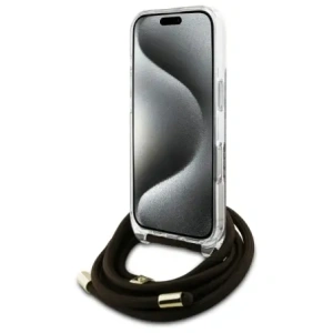 Etui Guess GUHCP16XHC4SEW Apple iPhone 16 Pro Max hardcase Crossbody Cord 4G Print brązowy/brown