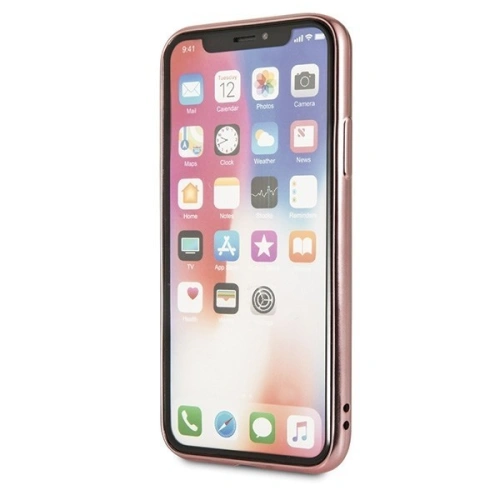 Etui Guess GUHCPXPEOLGPI Apple iPhone X/XS różowy/pink hard case 4G Peony Liquid Glitter