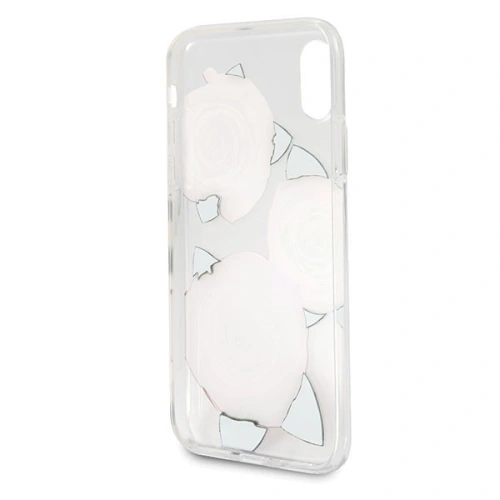 Etui Guess GUHCPXROSTR Apple iPhone X transparent hard case Flower Desire red rose