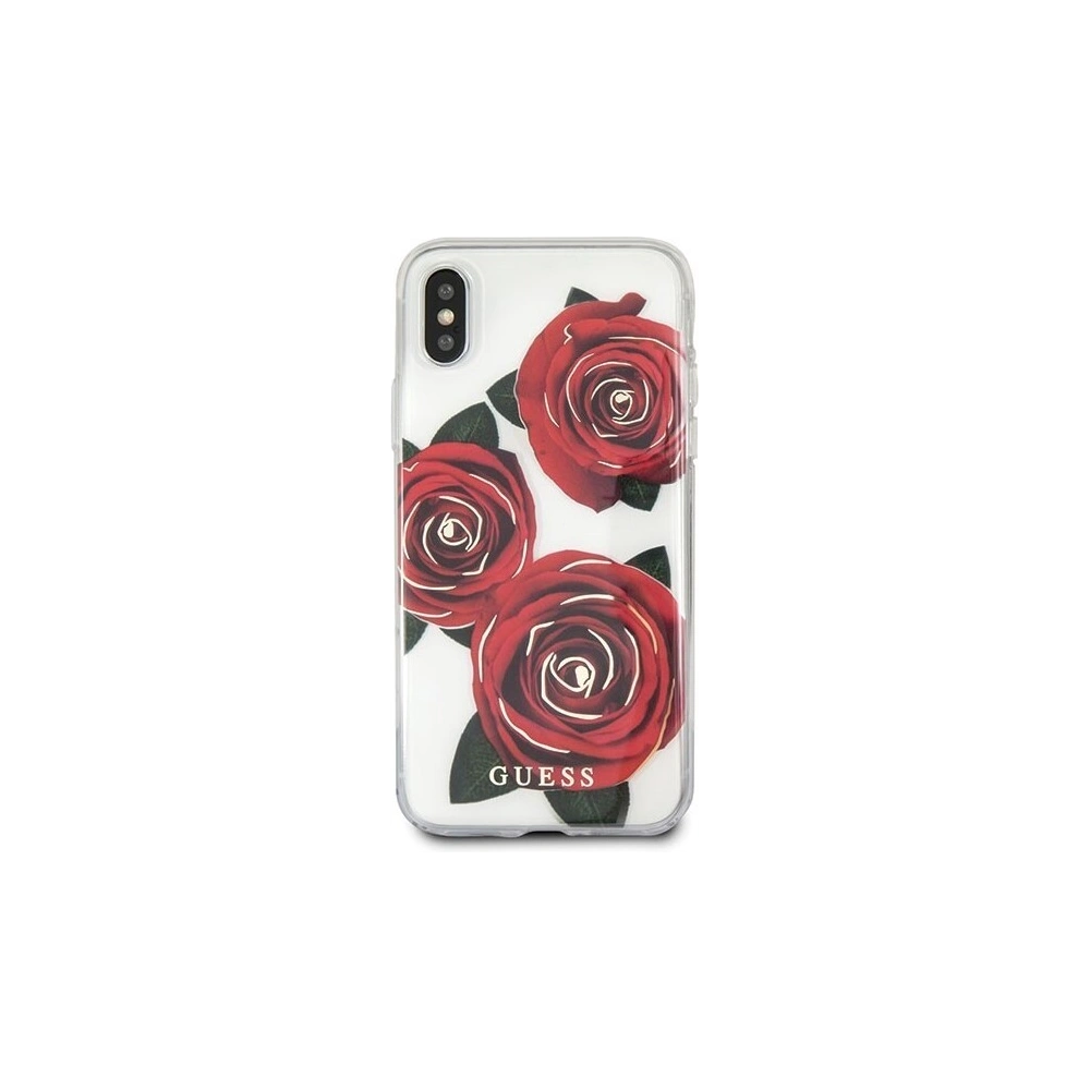 Hurtownia GSM - Etui Guess GUHCPXROSTR Apple iPhone X transparent hard case Flower Desire red rose - GUE336CL - {ean13} - Hurt