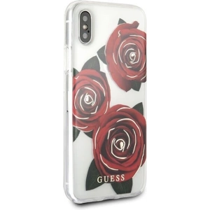 Hurtownia GSM - Etui Guess GUHCPXROSTR Apple iPhone X transparent hard case Flower Desire red rose - GUE336CL - {ean13} - Hurt