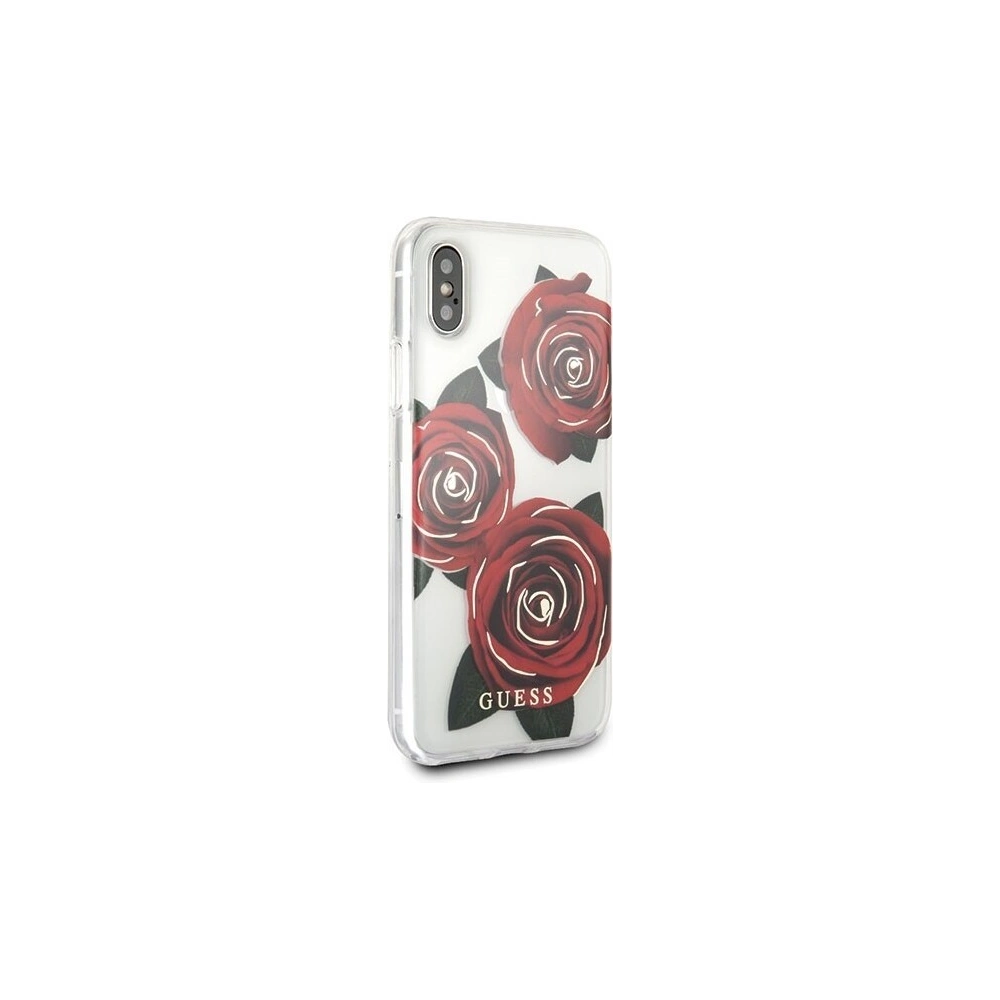 Hurtownia GSM - Etui Guess GUHCPXROSTR Apple iPhone X transparent hard case Flower Desire red rose - GUE336CL - {ean13} - Hurt