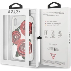 Hurtownia GSM - Etui Guess GUHCPXROSTR Apple iPhone X transparent hard case Flower Desire red rose - GUE336CL - {ean13} - Hurt