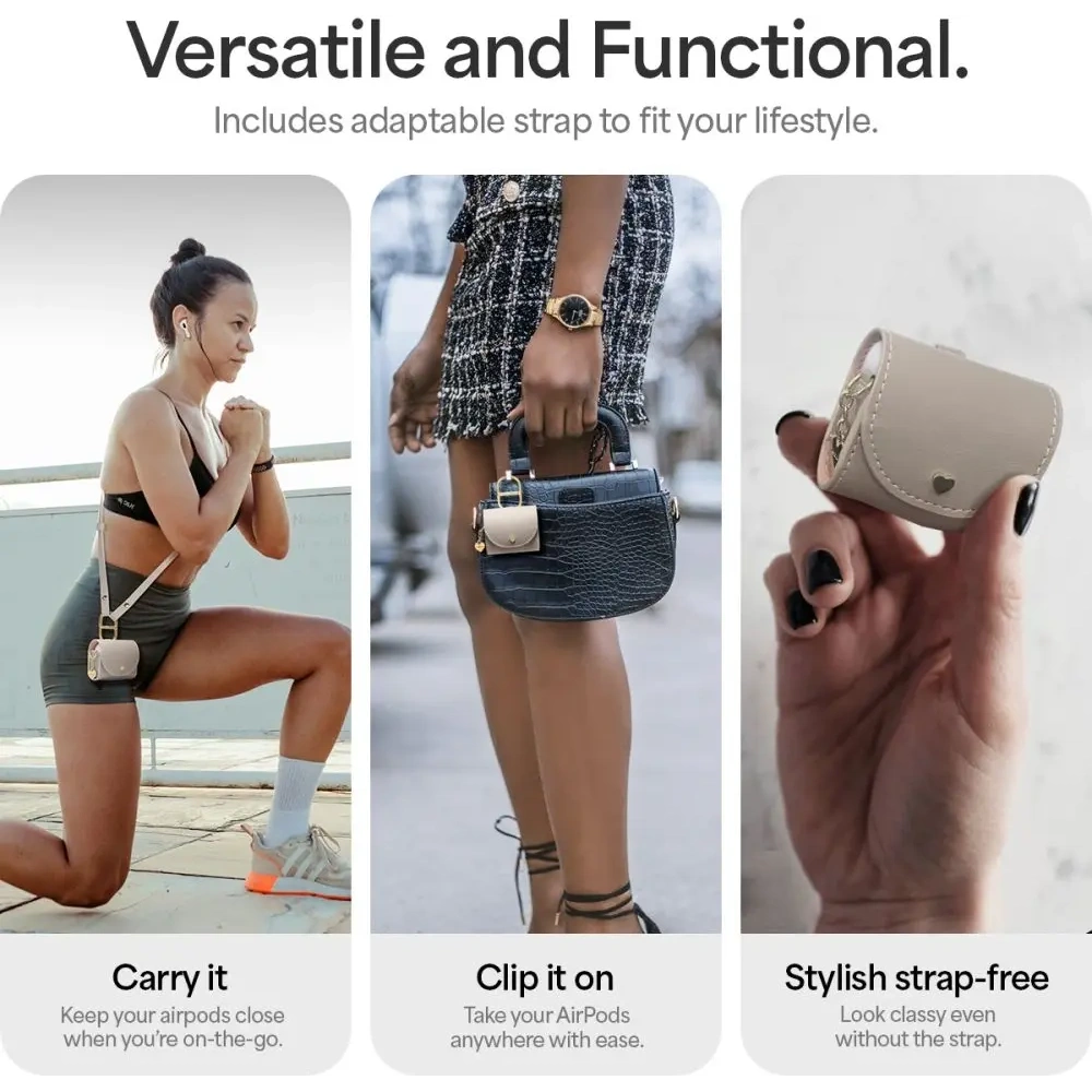 Wholesale Spigen Cyrill Mini Bag Apple AirPods 4 Dark Beige - SPN16528 - {ean13} - Hurt