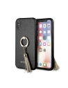 Etui Guess GUHCPXRSSABK Apple iPhone X/XS black/czarny hard case Saffiano with ring stand