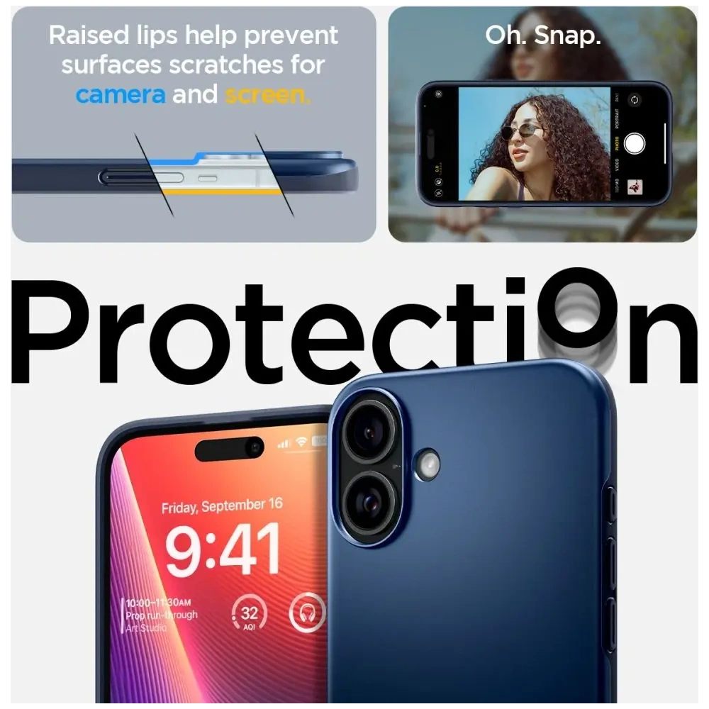 Wholesale Spigen Thin Fit Mag MagSafe Apple iPhone 16 Navy Blue - SPN16530 - {ean13} - Hurt