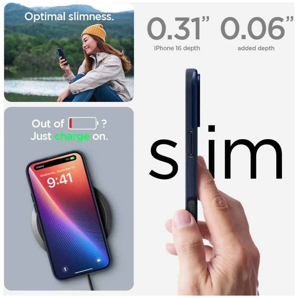 Hurtownia GSM - Spigen Thin Fit Mag MagSafe Apple iPhone 16 Albastru Marin - SPN16530 - {ean13} - Hurt