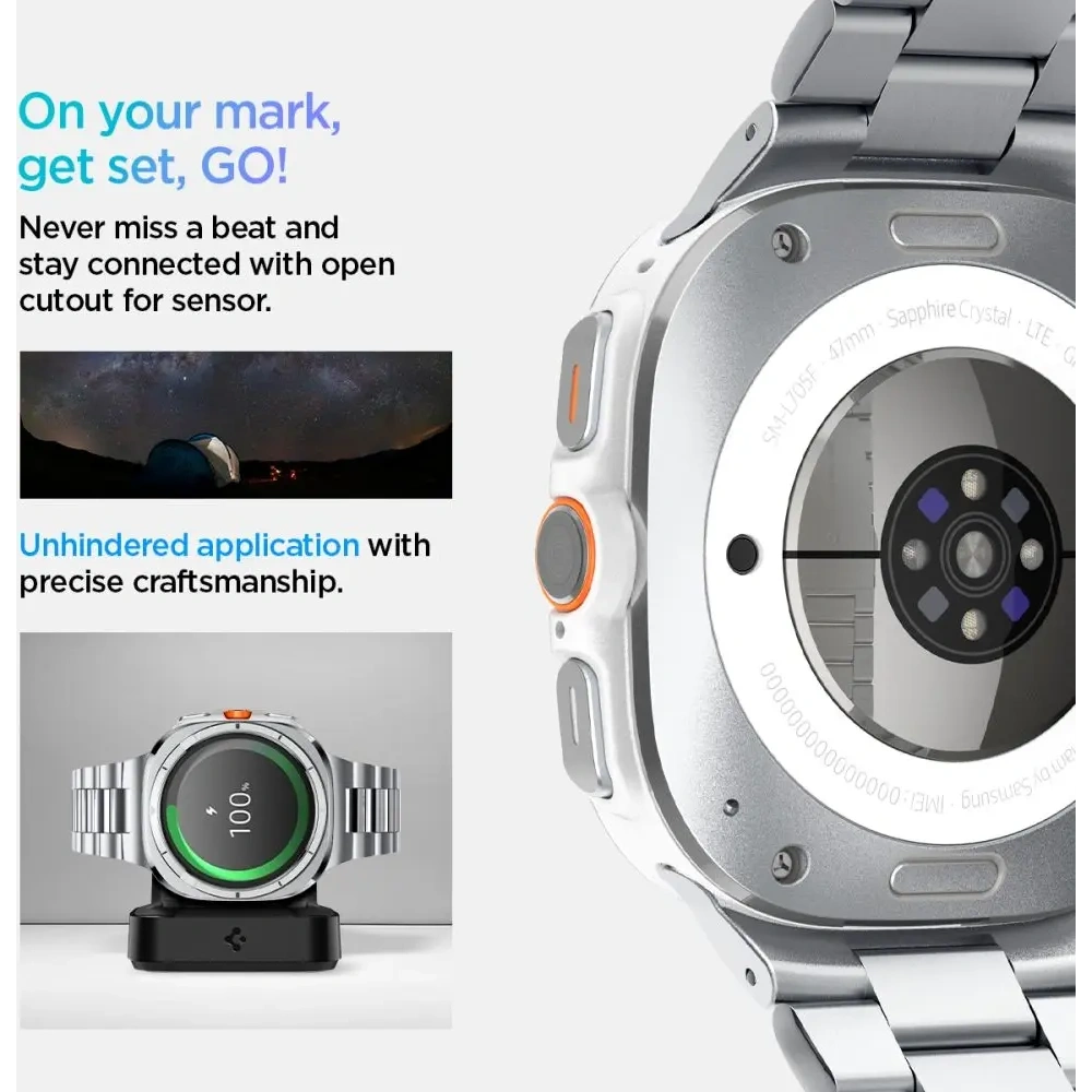 Wholesale Spigen Modern Fit Band Samsung Galaxy Watch Ultra 47mm Silver - SPN16531 - {ean13} - Hurt