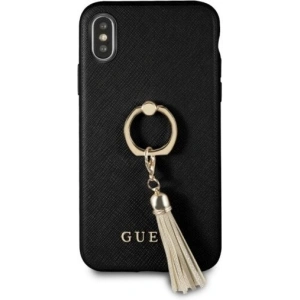 Hurtownia GSM - Etui Guess GUHCPXRSSABK Apple iPhone X/XS black/czarny hard case Saffiano with ring stand - GUE338BLK - {ean13} - Hurt