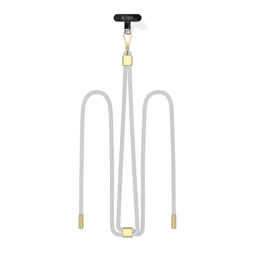 Smycz / pasek Tech-Protect C2S Rope Crossbody Strap Crayon Grey/gold