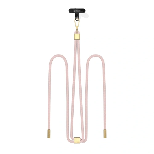 Smycz / pasek Tech-Protect C2S Rope Crossbody Strap Baby Pink/gold