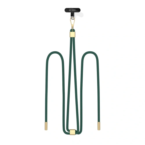 Smycz / pasek Tech-Protect C2S Rope Crossbody Strap Hunter Green/gold