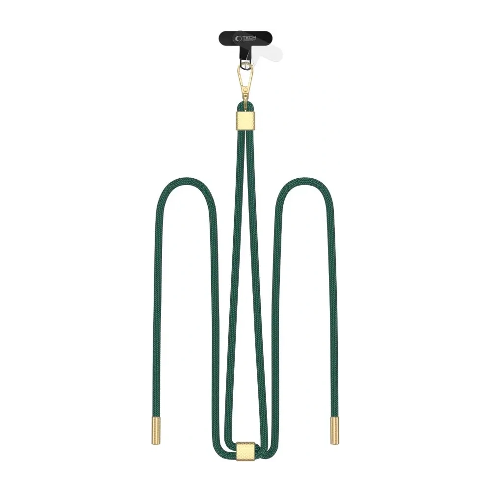 Hurtownia GSM - Tech-Protect C2S Curea de umăr din sfoară Verde vânătoare/aurie - THP3455 - {ean13} - Hurt