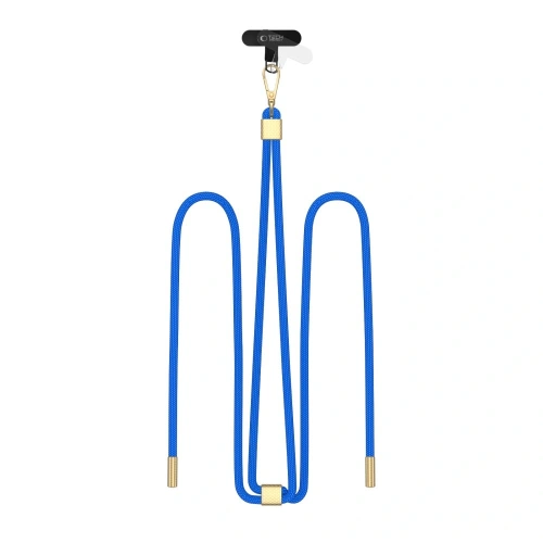 Smycz / pasek Tech-Protect C2S Rope Crossbody Strap Cobalt Blue/gold