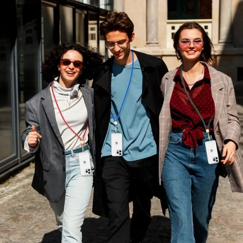 Smycz / pasek Tech-Protect C2S Rope Crossbody Strap Cobalt Blue/gold