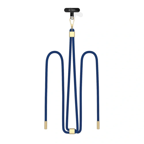 Smycz / pasek Tech-Protect C2S Rope Crossbody Strap Navy Blue/gold