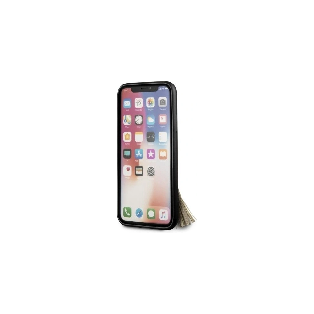 Hurtownia GSM - Etui Guess GUHCPXRSSABK Apple iPhone X/XS black/czarny hard case Saffiano with ring stand - GUE338BLK - {ean13} - Hurt