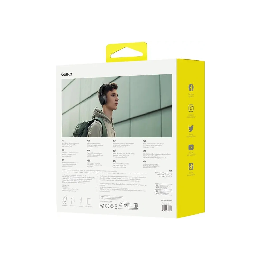 Hurtownia GSM - Baseus Bass 30 Max ENC Bluetooth 5.3 vezeték nélküli fülhallgató (fekete) - BSU8875 - {ean13} - Hurt