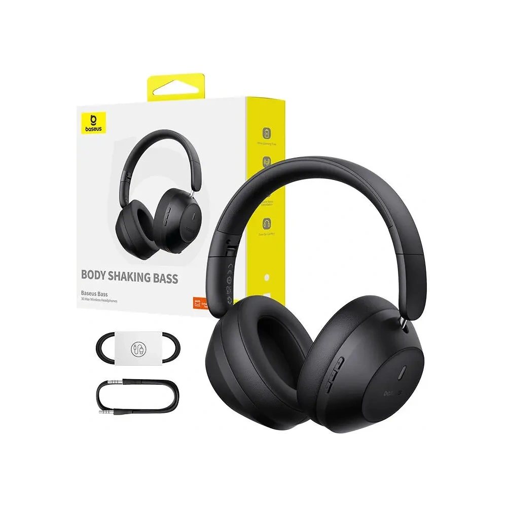 Hurtownia GSM - Baseus Bass 30 Max ENC Bluetooth 5.3 vezeték nélküli fülhallgató (fekete) - BSU8875 - {ean13} - Hurt