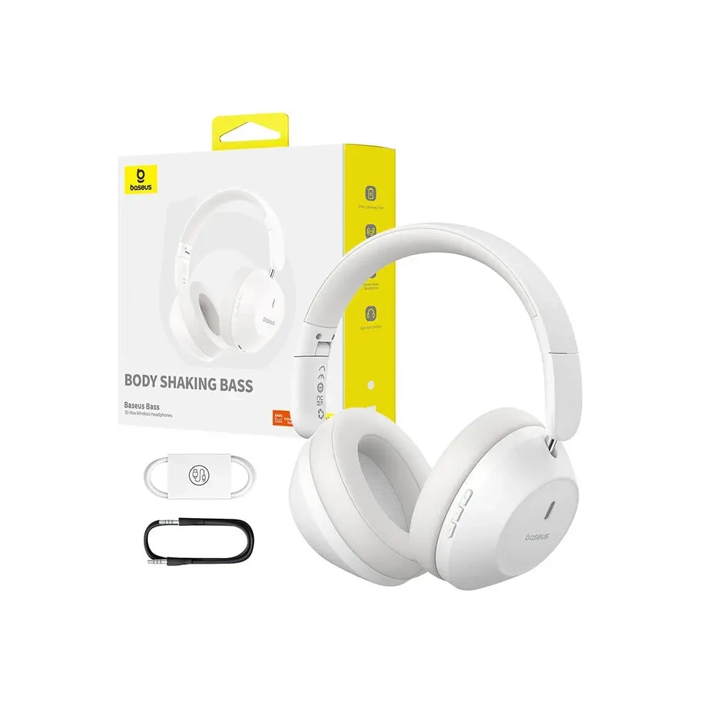 Hurtownia GSM - Baseus Bass 30 Max ENC Bluetooth 5.3 vezeték nélküli fülhallgató (fehér) - BSU8876 - {ean13} - Hurt