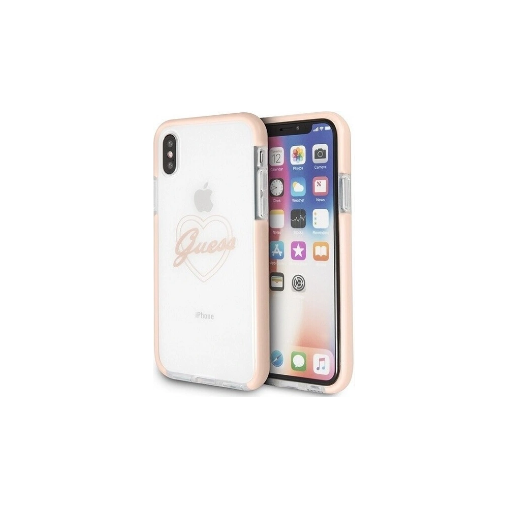 Hurtownia GSM - Etui Guess GUHCPXSHPI Apple iPhone X/XS hardcase pink Heart ShockProof - GUE340PNK - {ean13} - Hurt