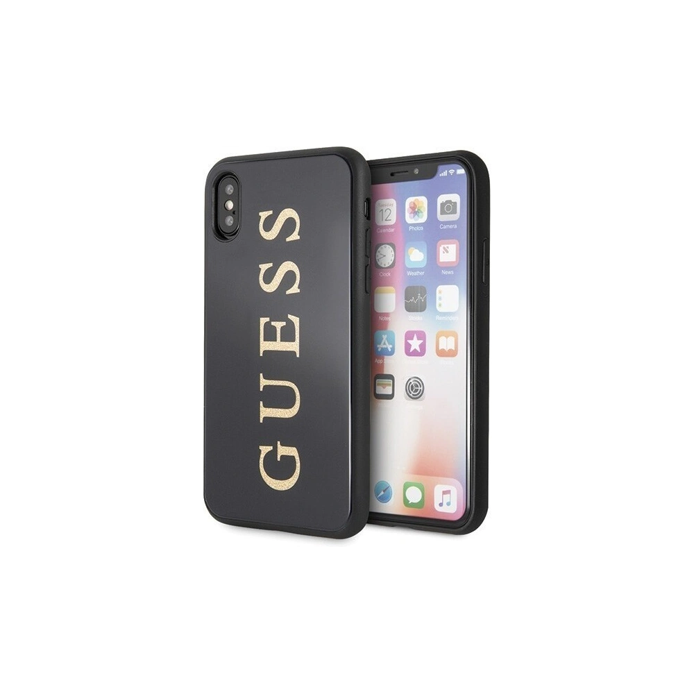 Hurtownia GSM - Etui Guess GUHCPXTGGGBK Apple iPhone X/XS czarny/black hard case Classic Double Layer Glitter - GUE341BLK - {ean13} - Hurt