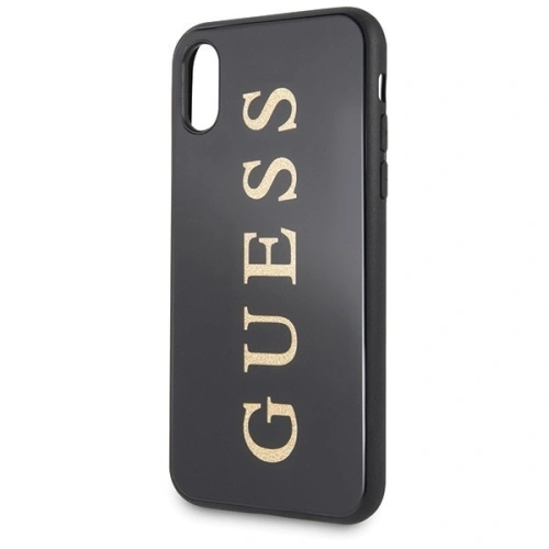 Etui Guess GUHCPXTGGGBK Apple iPhone X/XS czarny/black hard case Classic Double Layer Glitter