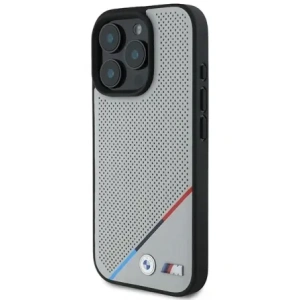 Hurtownia GSM - Etui BMW BMHMP16L23PUPDG Apple iPhone 16 Pro hardcase M Perforated Tricolor Line MagSafe šedá/grey - BMW694 - {ean13} - Hurt