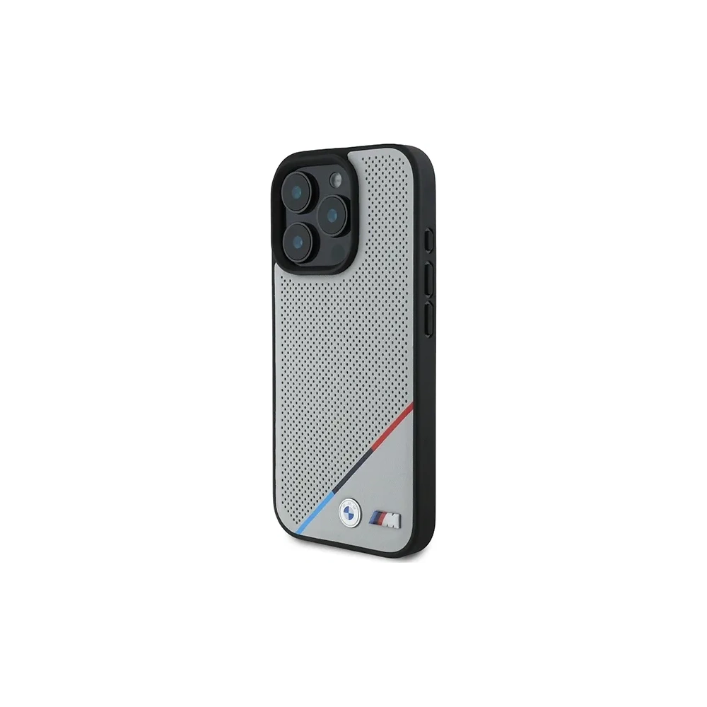 Wholesale BMW BMHMP16L23PUPDG Apple iPhone 16 Pro hardcase M Perforated Tricolor Line MagSafe grey - BMW694 - {ean13} - Hurt