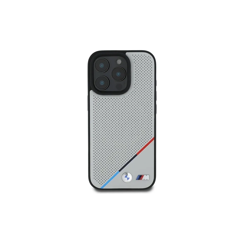 Wholesale BMW BMHMP16L23PUPDG Apple iPhone 16 Pro hardcase M Perforated Tricolor Line MagSafe grey - BMW694 - {ean13} - Hurt