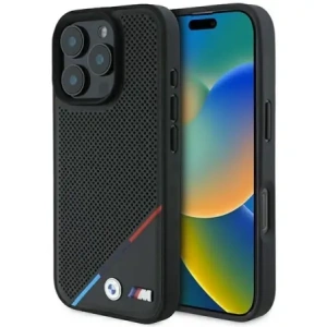 Hurtownia GSM - Etui BMW BMHMP16L23PUPDK Apple iPhone 16 Pro hardcase M Perforated Tricolor Line MagSafe černý/black - BMW695 - {ean13} - Hurt