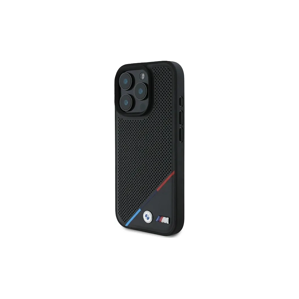 Wholesale BMW BMHMP16L23PUPDK Apple iPhone 16 Pro hardcase M Perforated Tricolor Line MagSafe black - BMW695 - {ean13} - Hurt