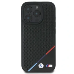 Hurtownia GSM - Etui BMW BMHMP16L23PUPDK Apple iPhone 16 Pro hardcase M Perforated Tricolor Line MagSafe czarny/black - BMW695 - {ean13} - Hurt