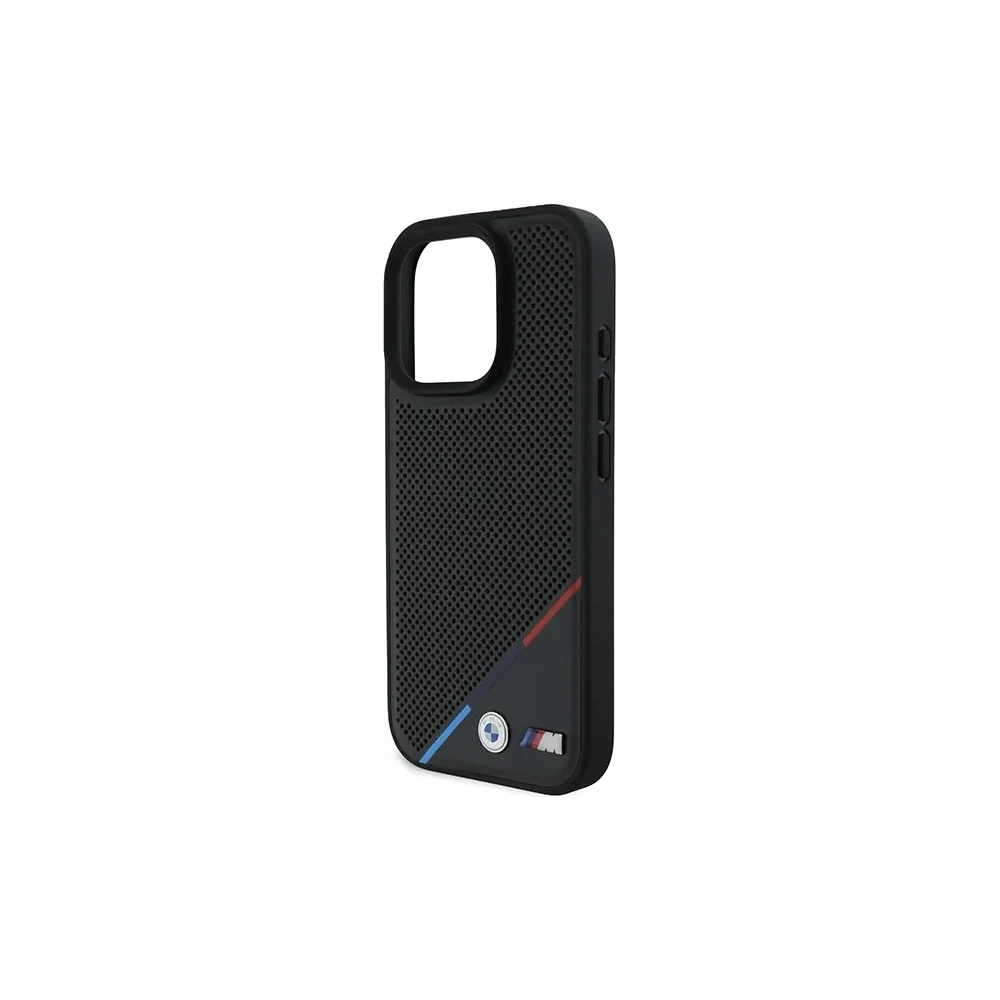 Wholesale BMW BMHMP16L23PUPDK Apple iPhone 16 Pro hardcase M Perforated Tricolor Line MagSafe black - BMW695 - {ean13} - Hurt